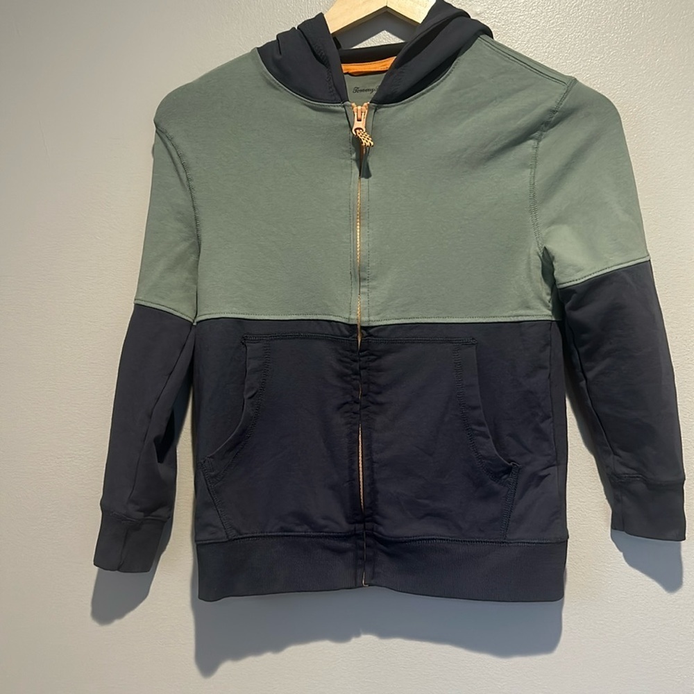 Tommy Bahama Kids Hoodie Long Sleeve Green Zip Up Size M 7/8